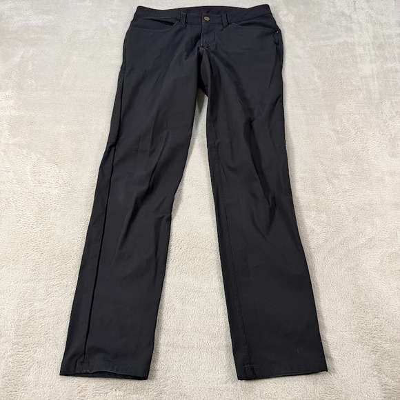 lululemon athletica Other - Lululemon Mens 32x32 Black 5-Pocket Pants Slim Fit Stretch Casual Trousers EUC